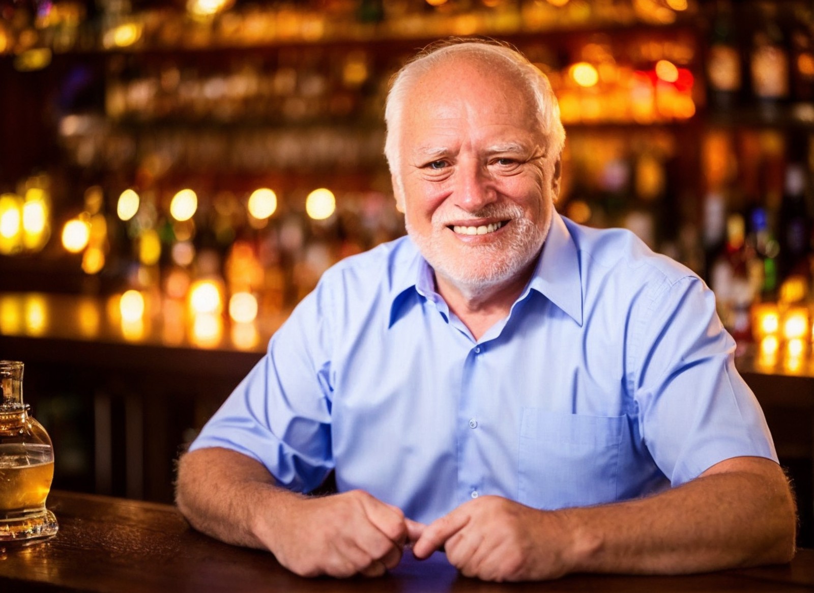 <portrait of smiling sks person at the bar drinking, masculine, epic > (photo, studio lighting, hard light, sony a7, 50 mm...
